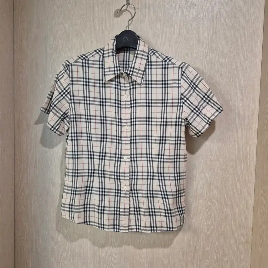 [BUNJANG] Burberry Check Short Sleeve Shirt Size M / 버버리 체크 반팔 셔츠사이즈 M