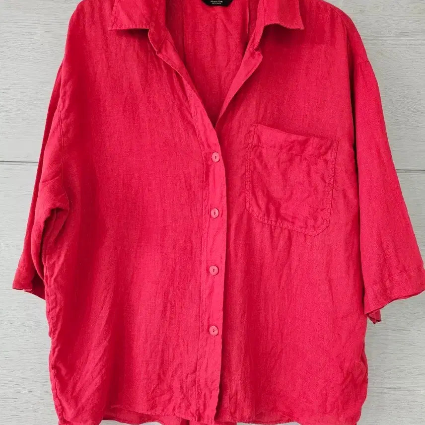 [BUNJANG] Massimo Dutti Linen Shirt Red XS / 마시모두띠 린넨 셔츠 레드 XS