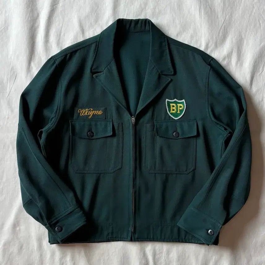 [BUNJANG] 1960s British Petroleum Uniform Work Jacket by Baldwin Garments Ltd. / [102] 60s 영국 British Petroleum 유니폼 워크 자켓