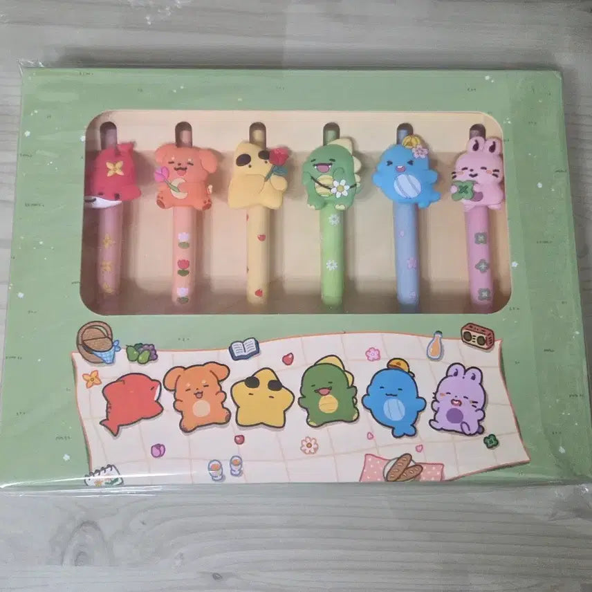 [BUNJANG] 잠뜰 Pixelly Spring Goods Figure Ballpoint Pen Set / 잠뜰 픽셀리 봄굿즈 피규어 볼펜 세트 원가 양도
