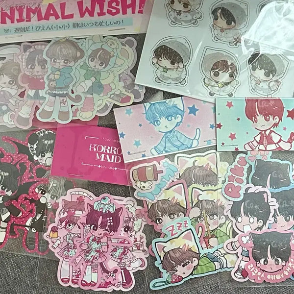 [BUNJANG] NCT WISH Pinku-nim, Ppangchu-nim Sticker Bundle Set / 엔시티위시 핀쿠님빵치님 비공굿 스티커 일괄