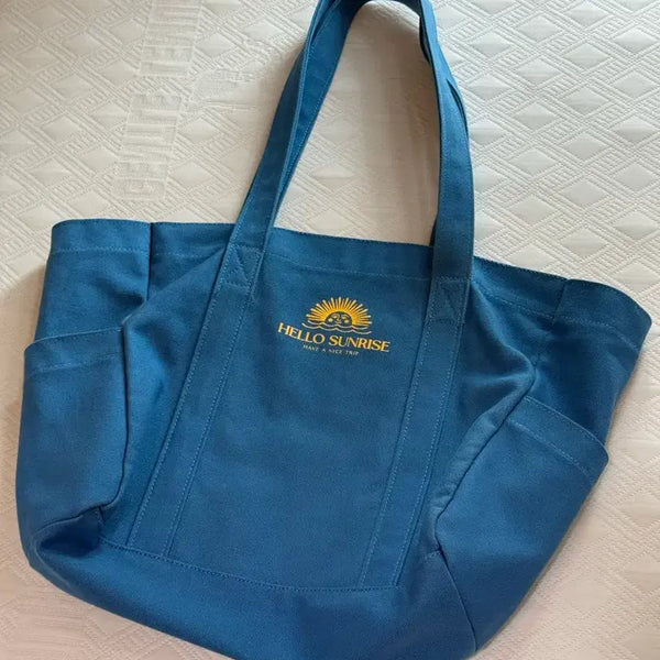 [BUNJANG] Hello Sunrise Blue Tote Bag / 헬로선라이즈 토트백 블루