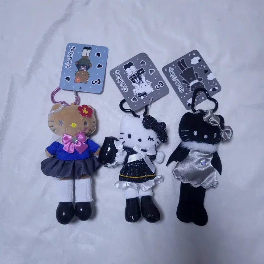 [BUNJANG] Hello Kitty Long Leg Plush Keychain 3 Set / 헬로키티 롱다리 인형 키링 3종 세트