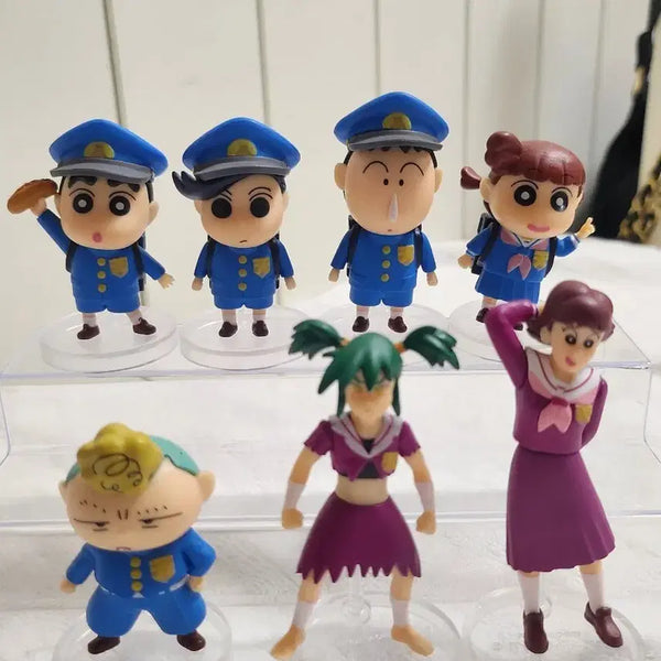 [BUNJANG] Crayon Shin-chan Ddengnip Kindergarten Character Figures & Mousepad Set / 짱구 떡잎유치원 캐릭터 피규어와  마우스패드
