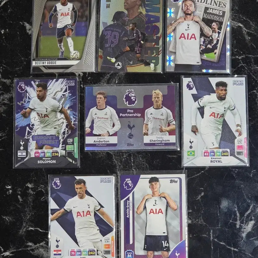 [BUNJANG] Tottenham Hotspur Player Cards Bundle Set (Udogie, Maddison, etc.) / 토트넘 홋스퍼 선수 카드 8종 일괄(우도기,매디슨 등)
