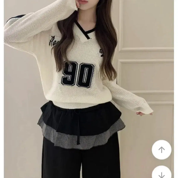 [BUNJANG] RoomingElise Check Layered Banding Pants (String) / 루밍엘리스 체크 레이어드 밴딩 팬츠 (스트링O)
