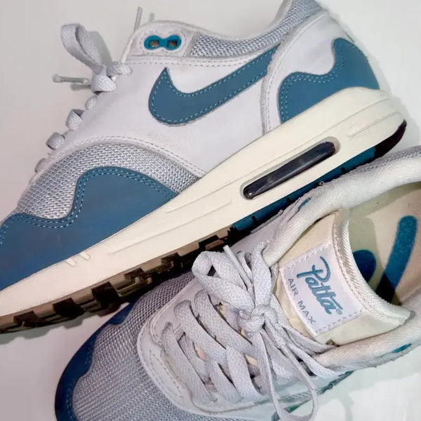 [BUNJANG] Nike Air Max 1 Patta White Blue Sneakers / 나이키 에어맥스 1 파타 화이트 블루
