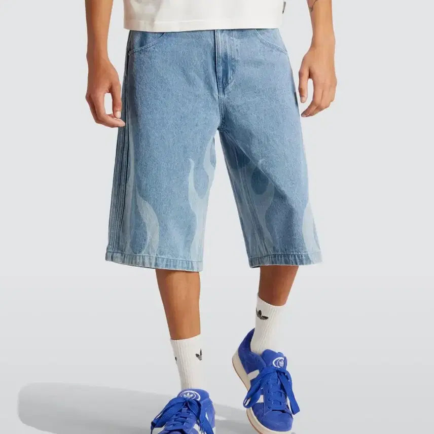[BUNJANG] Adidas Flare Denim Bermuda Pants / (가격제안가능)아디다스 플레어 데님 팬츠, 버뮤다 판매합니다