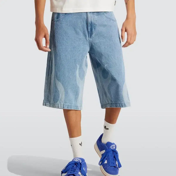 [BUNJANG] Adidas Flare Denim Bermuda Pants / (가격제안가능)아디다스 플레어 데님 팬츠, 버뮤다 판매합니다