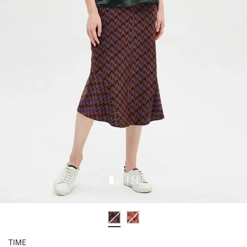 [BUNJANG] TIME Glitter Check Banding Skirt / TIME 타임 글리터 체크 밴딩 스커트