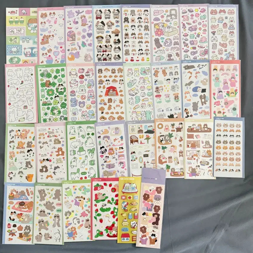 [BUNJANG] Goyangidabang Seal Stickers 30pc Bundle Set / 고양이다방 씰스 30장 일괄
