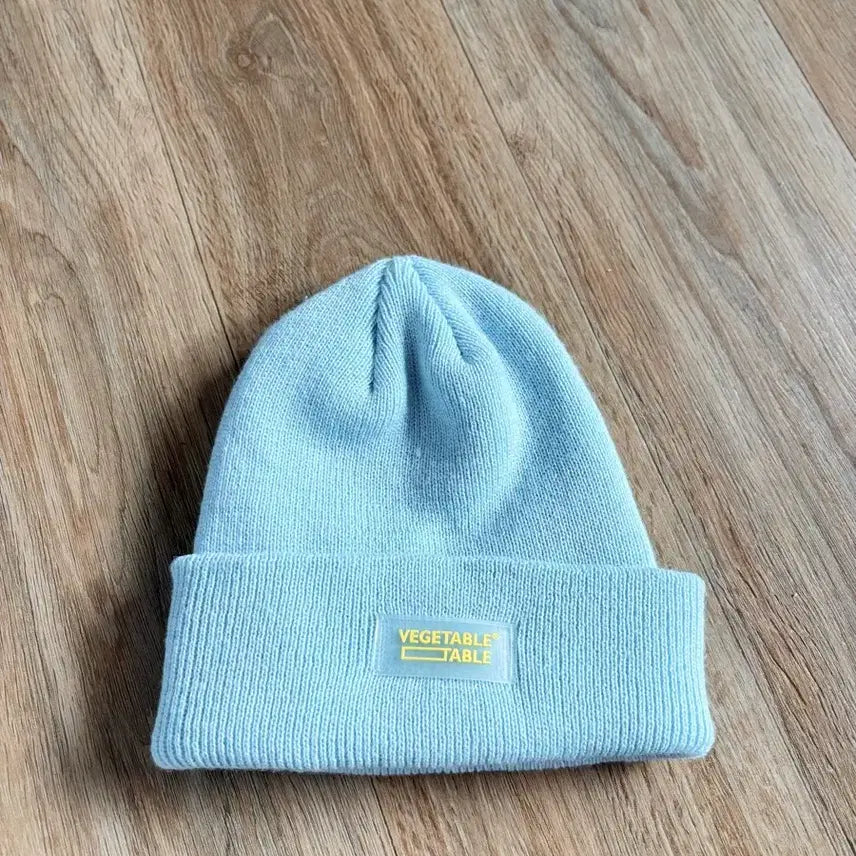 [BUNJANG] Vegetable Table Blue Beanie / 베지터블 테이블 블루 하늘색 비니