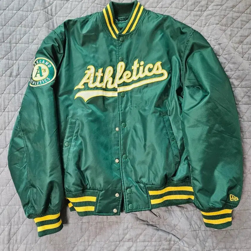 [BUNJANG] New Era Oakland Athletics Stadium Jacket Green / 뉴에라 오클랜드 애슬레틱스 스타디움 자켓 그린 95
