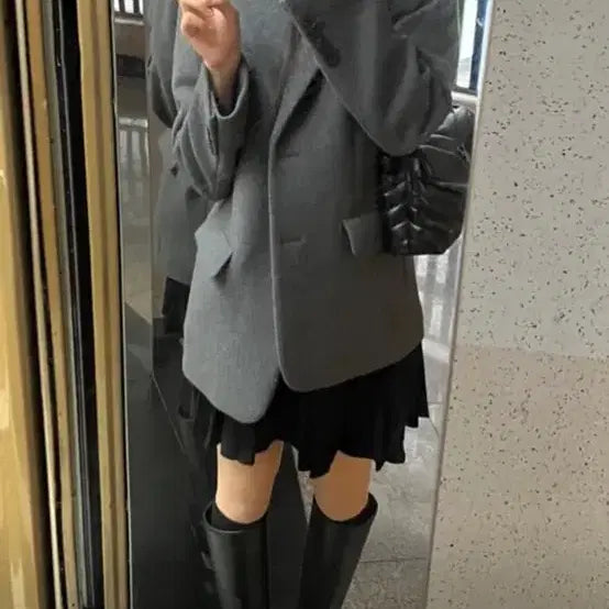 [BUNJANG] Musinsa Standard Wool Blazer Medium Gray XS / 무신사 스탠다드 울 블레이저 XS 미디엄 그레이