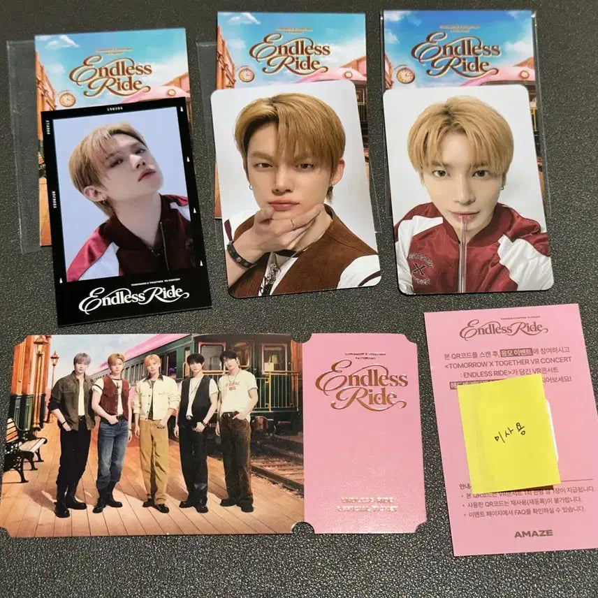[BUNJANG] TXT VR Endless Ride Photocard Set - Yeonjun, Taehyun - Includes 1st & 4th Week POB / (응모권 포함) 투바투 브이알 txt vr Endless ride / 연준 / 태현 / 1주차&4주차 포카 특전세트