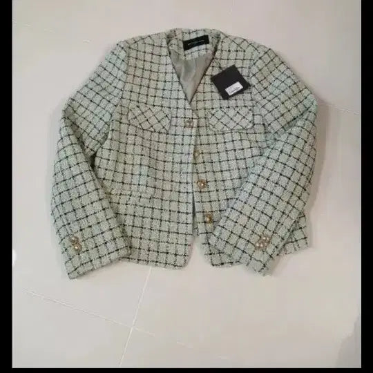 [BUNJANG] NINE SIX CHECK Tweed Jacket Mint / 나인식스체크 트위드 자켓 민트 새 옷