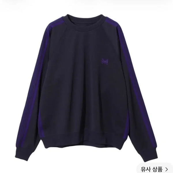 [BUNJANG] Needles Track Crewneck Poly Smooth Purple Navy / [XL] 니들스 트랙 크루넥 폴리 스무스 퍼플네이비