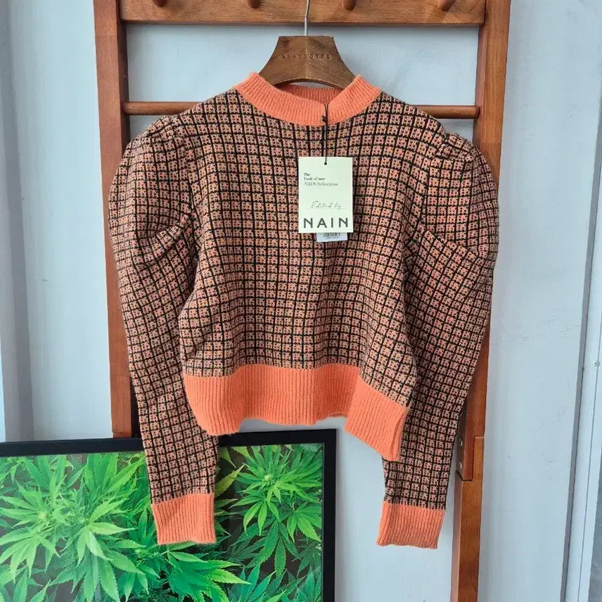 [BUNJANG] NAIN Patterned Knit Orange / (새상품) NAIN 패턴 니트 오렌지
