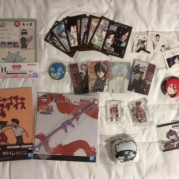 [BUNJANG] Naruto, Katekyo Hitman Reborn!, Haikyuu!!, Shinryeong, Evangelion, Sakaday Acrylic Plush & Wafer Card Can Badge Merch Bundle / 애니 나루토 가히리 하이큐 오신령 에반게리온 사카데이 아크릴 누이 웨하스 캔뱃지 굿즈 일괄 처분