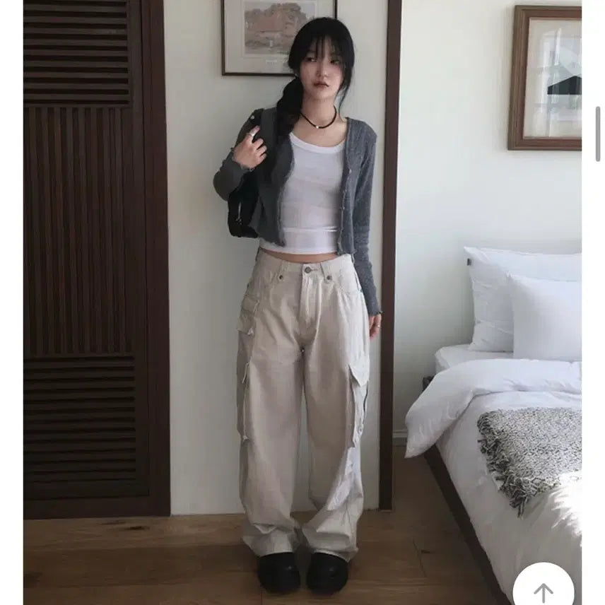 [BUNJANG] Island Cargo Pants Cream / 아일랜드 카고팬츠 크림