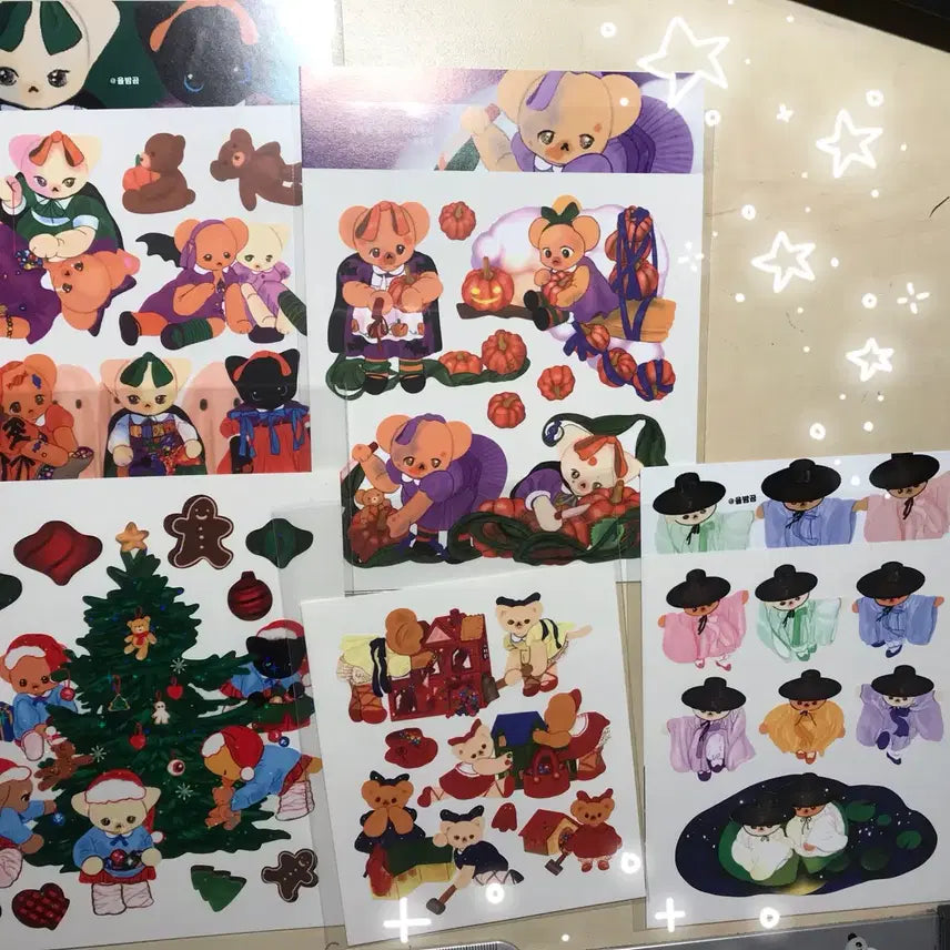 [BUNJANG] Yulbamgom Stickers Bundle Set / 급처! 율밤곰 스티커 일괄 판매