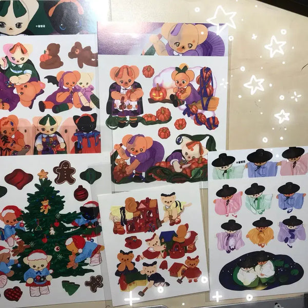 [BUNJANG] Yulbamgom Stickers Bundle Set / 급처! 율밤곰 스티커 일괄 판매