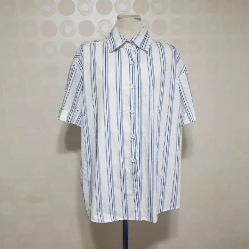 [BUNJANG] White Striped Shirt / 흰셔츠77 흰남방77 스트라이프남방77