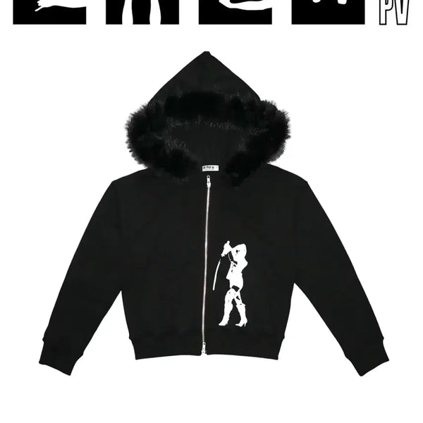 [BUNJANG] EMEW BLADE Fur Hooded Zip-Up / EMEW BLADE 퍼후드 집업