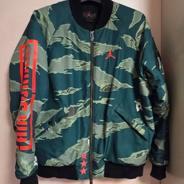 [BUNJANG] Jordan Camouflage Bomber Jacket / 조던 카모 플라쥬 봄버 자켓