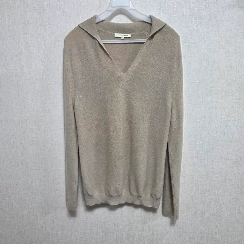 [BUNJANG] The Cashmere Knit Shirt Beige / 더캐시미어 니트 셔츠 베이지