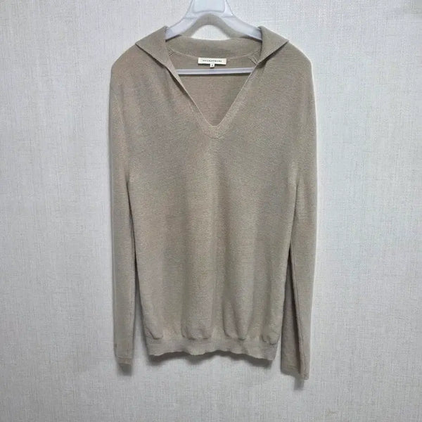 [BUNJANG] The Cashmere Knit Shirt Beige / 더캐시미어 니트 셔츠 베이지