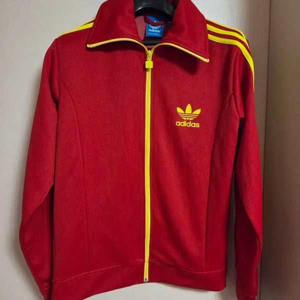 [BUNJANG] Adidas Track Top Jersey Red Yellow / 아디다스 트랙탑 져지 레드 옐로우