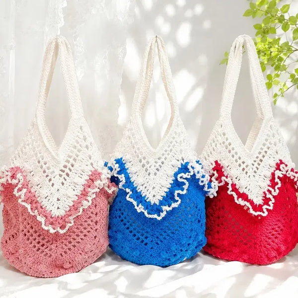 [BUNJANG] Handmade Crochet Granny Shoulder Bag / 핸드메이드 뜨개 가방 러블리 레이스 그래니 숄더백  (총3가지색상)