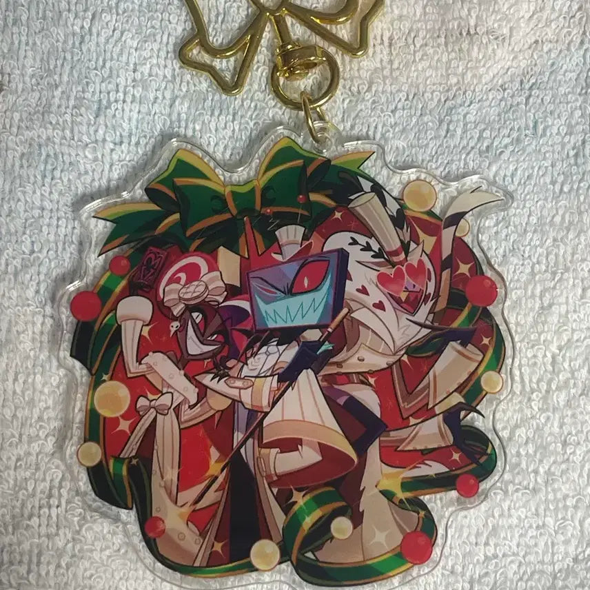 [BUNJANG] Hazbin Hotel Season 2 The Vees Holiday Keychain / 해즈빈호텔 시즌2 더 브이즈 홀리데이 키링