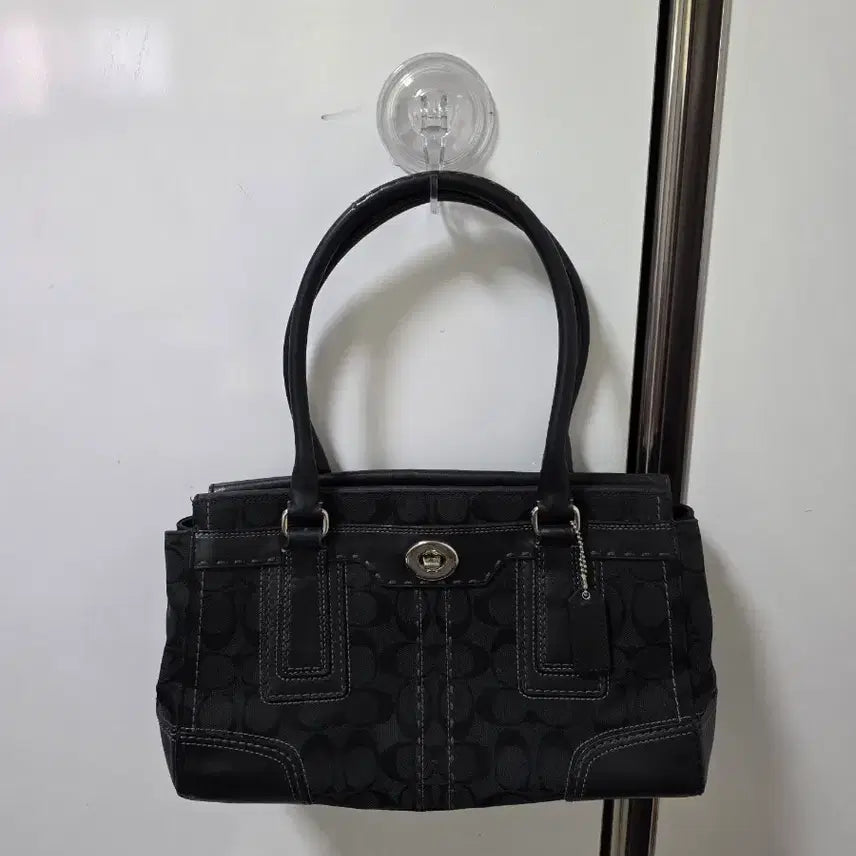 [BUNJANG] Coach Signature Vintage Tote Bag Black / 코치 여성 토트백 시그니처 빈티지 블랙32*19