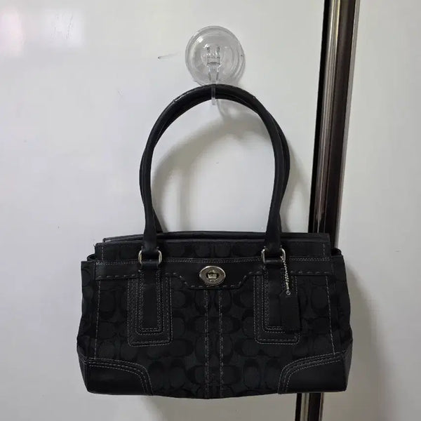 [BUNJANG] Coach Signature Vintage Tote Bag Black / 코치 여성 토트백 시그니처 빈티지 블랙32*19