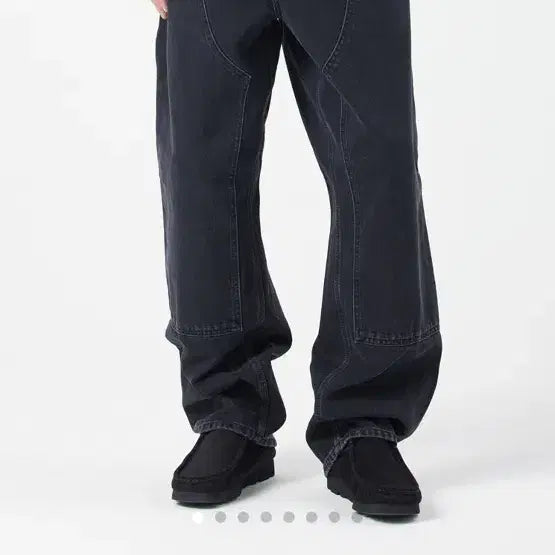 [BUNJANG] Carhartt Smith Double Knee Pants Stone Washed Black / 칼하트 더블 니 팬츠 스미스 블랙 스톤 워시드