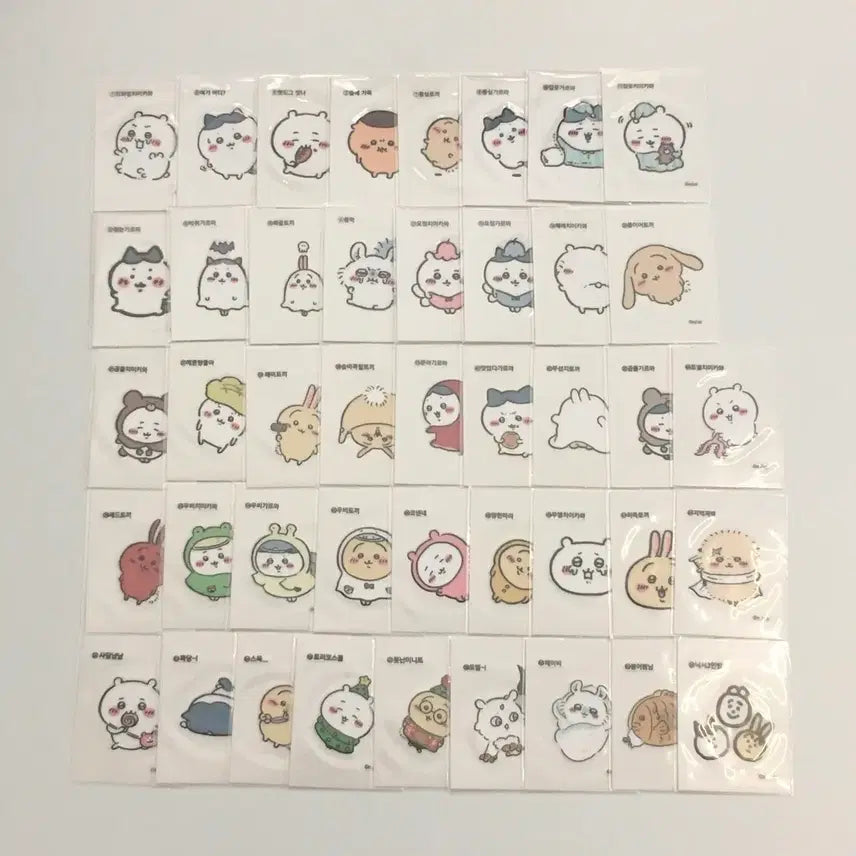 [BUNJANG] Cheekawa Hachiware Usagi Retro Sticker Set / 먼작귀 치이카와 하치와레 우사기 레트로 스티커 띠부씰 세트