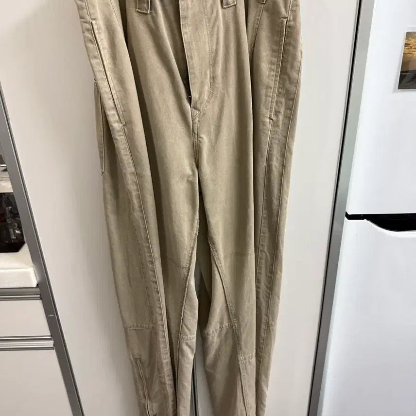 [BUNJANG] Politeu Side Zip Gosima Pants Beige / [3] 폴리테루 사이드 지퍼 고시마팬츠 베이지