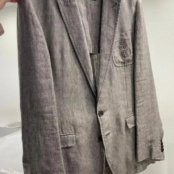 [BUNJANG] Dolce & Gabbana Grey Linen Jacket 52 / 돌체앤가바나 그레이 린넨 자켓 52 정품