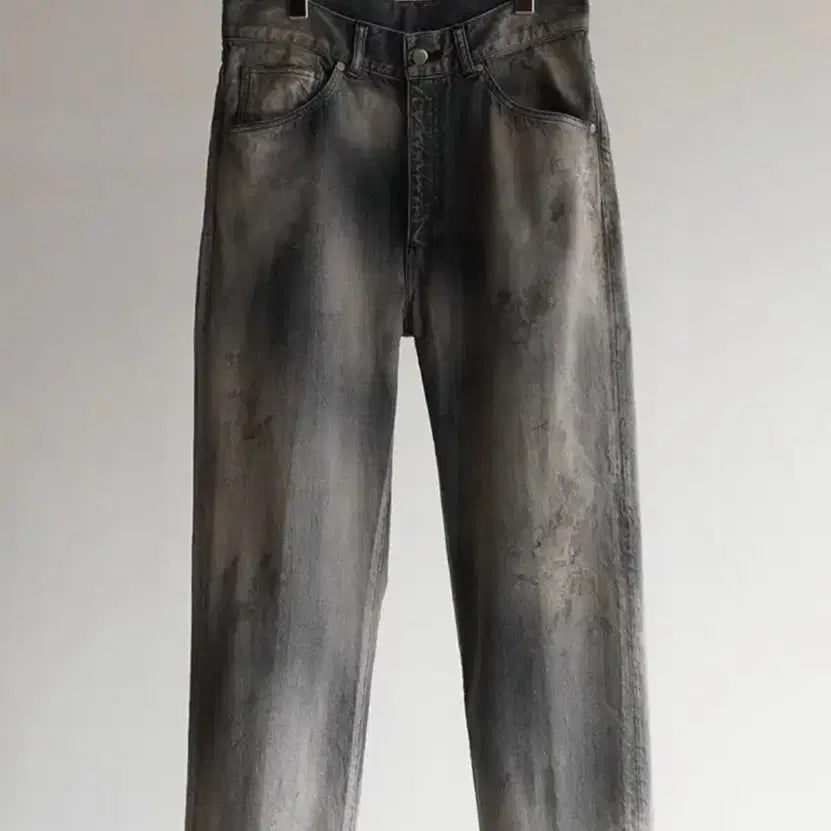 [BUNJANG] Ancellm Aging 5p Straight Denim Black / (3) 안셀름 에이징 5p 스트레이트 데님 블랙