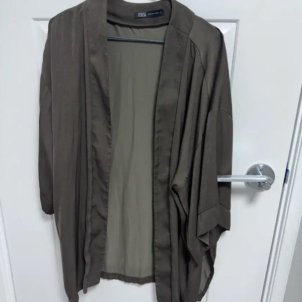 [BUNJANG] Khaki Robe Cardigan / 로브 가디건 카키