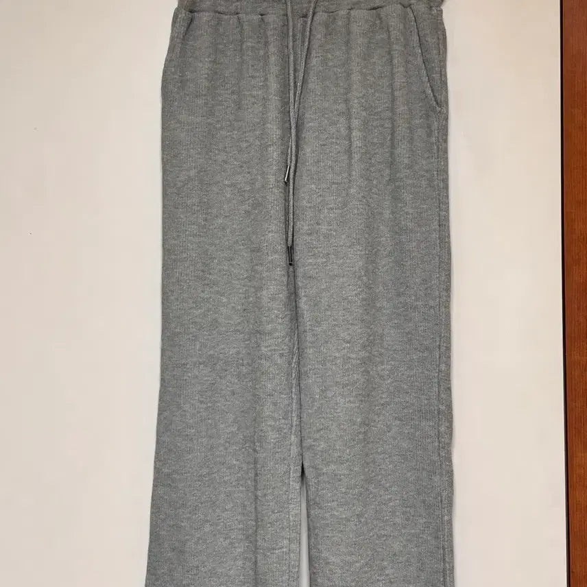 [BUNJANG] Knit Wide Pants Gray / (새것)니트 밴딩 와이드 팬츠 그레이