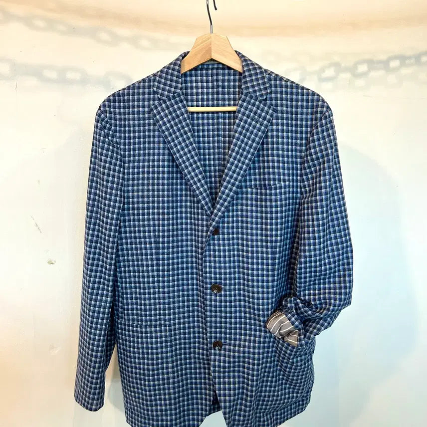 [BUNJANG] Boglioli Checked Pattern Wool Jacket / BOGLIOLI 볼리올리 체크패턴 울 자켓