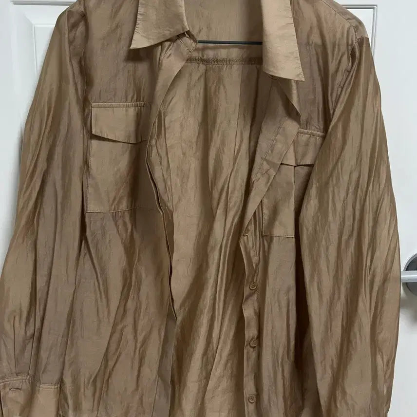 [BUNJANG] JW Jason Woo Two-Pocket Beige Shirt / JW 제이더블유 제이슨우 셔츠
