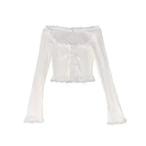 [BUNJANG] Stella Made Stella Strap Lace Cardigan White / 스젠 메이드 Stella Strap Lace Cardigan 화이트 미개봉