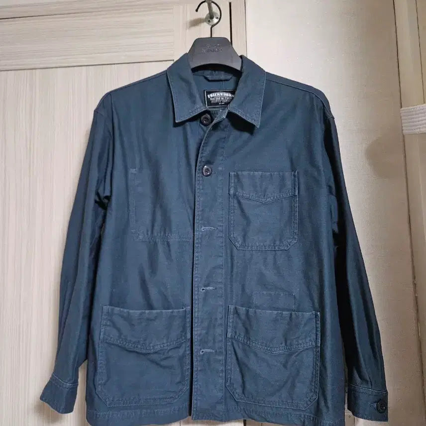 [BUNJANG] Prism Works French Work Jacket Vintage Blue / (m) 프리즘웍스 백사틴 프렌치 워크자켓 빈티지 블루