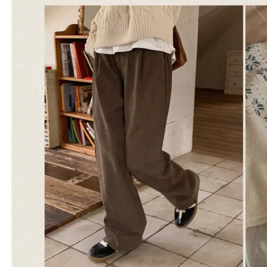 [BUNJANG] Grace Muse Corduroy Wide Pants (Chocolate) / (새것)그레이스뮤즈 코듀로이 와이드 팬츠 초코색