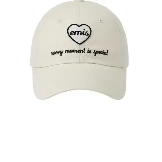 [BUNJANG] EMIS Heart Applique Ball Cap Cream / (새상품)EMIS 하트 와펜 볼캡 크림