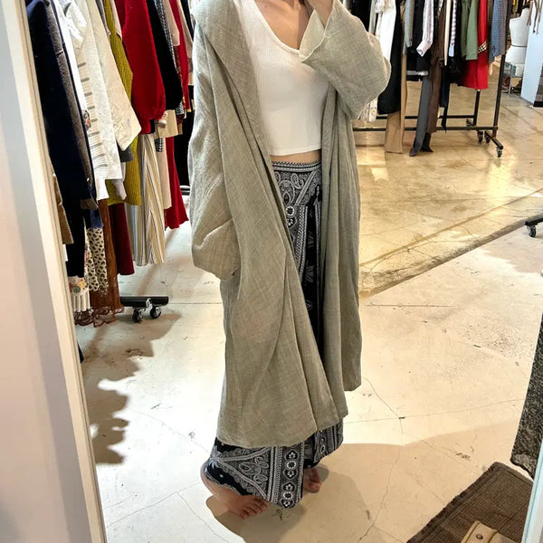 [BUNJANG] Comme des Garçons Oatmeal Open-Front Coat / COMME DES GARCONS 꼼데가르송 오트밀컬러 오픈형 코트